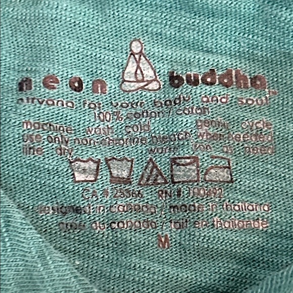 Neon Buddha Teal Long Sleeve Top - Picture 3 of 8